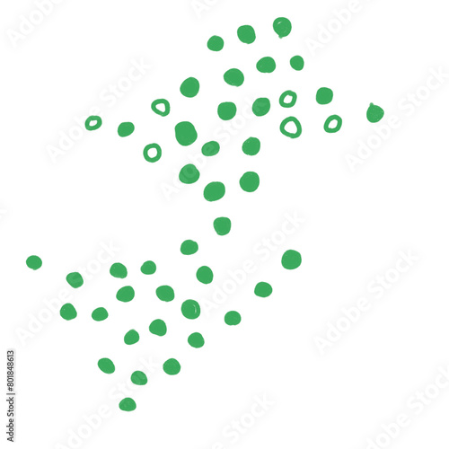 Green Dots Abstract