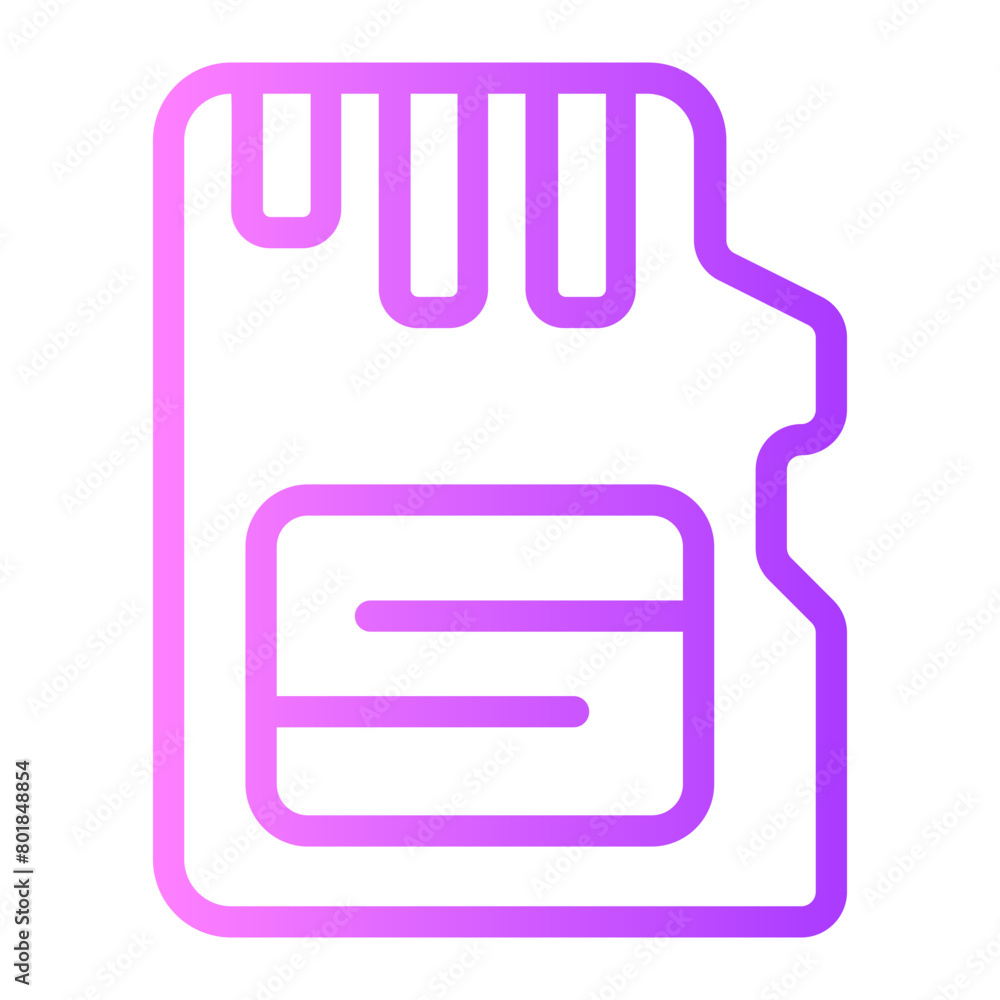 memory card gradient icon