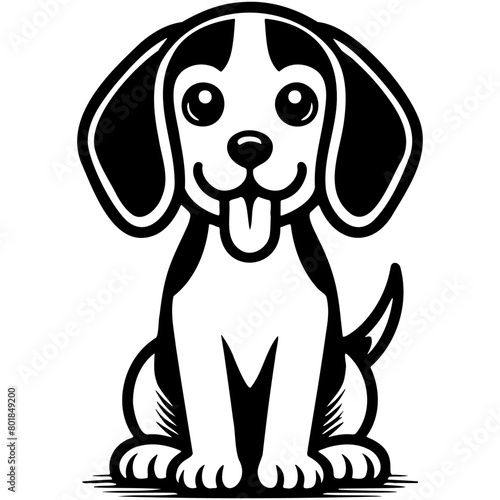 Beagle Dog Illustration.