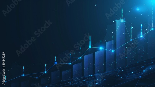 Skyrocketing Stocks A dynamic graph showing stocks soaring upwards, symbolizing rapid investment growth Ideal for financial reports or investment firm advertisements hyper realistic  photo