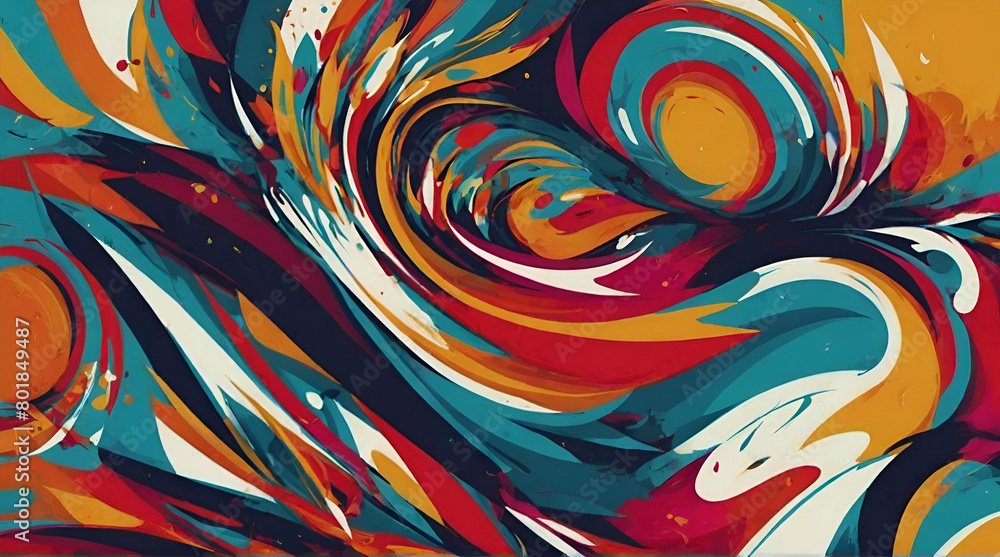 abstract colorful background with swirls