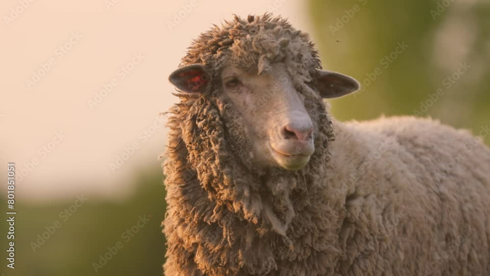 Close Up Of Sheep Outdoors. Portrait of Ram Close Up Of Sheep Outdoors. Portrait of Ram