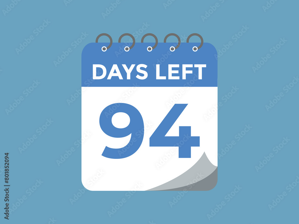 94 days to go countdown template. 94 day Countdown left days banner design. 94 Days left countdown timer 94 days to go countdown template. 94 day Countdown left days banner design. 94 Days left countdown timer