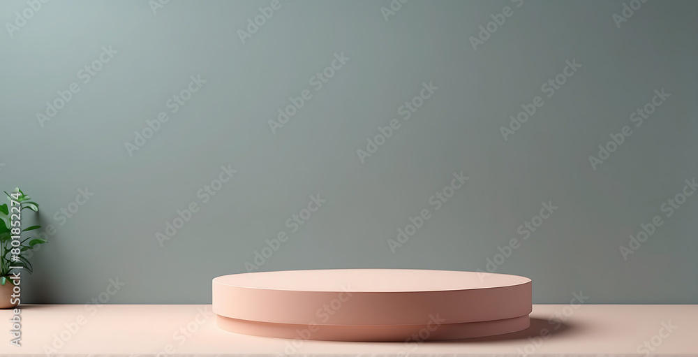 Empty beautiful 3D round podium with copy space Perfect platform for showing your products Empty beautiful 3D round podium with copy space Perfect platform for showing your products