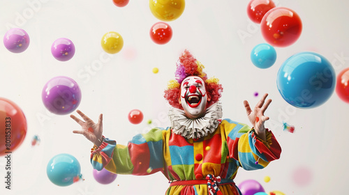 clown with balloons