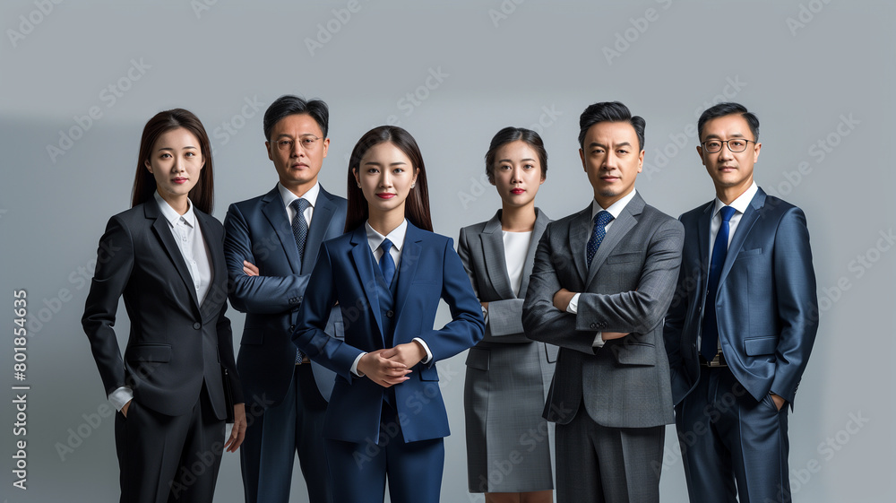 Business professionals in sharp suits projecting confidence and teamwork Business professionals in sharp suits projecting confidence and teamwork