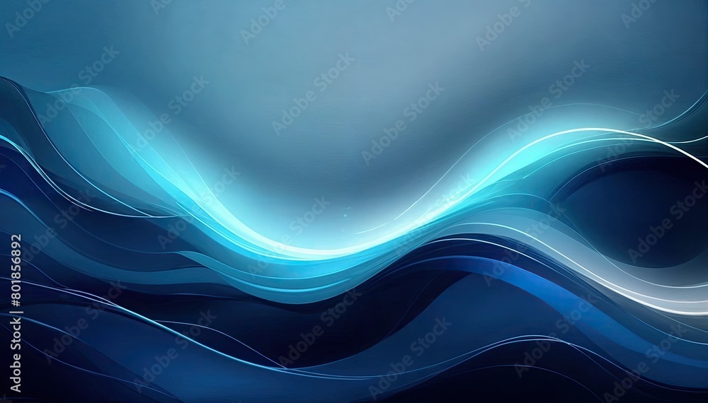 Blue Wave Patterns with Glowing Accents Blue Wave Patterns with Glowing Accents