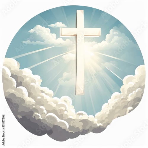 Ascension Day Images for creating social greetings to commemorate the occasion. (ID: 801857206)