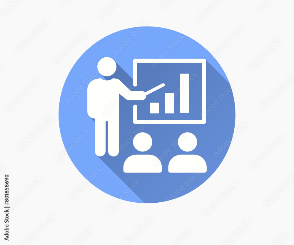 Workshop flat icon. Simple illustration with long shadow for graphic and web design. Workshop flat icon. Simple illustration with long shadow for graphic and web design.
