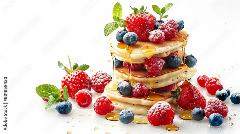 Pancakes and berries