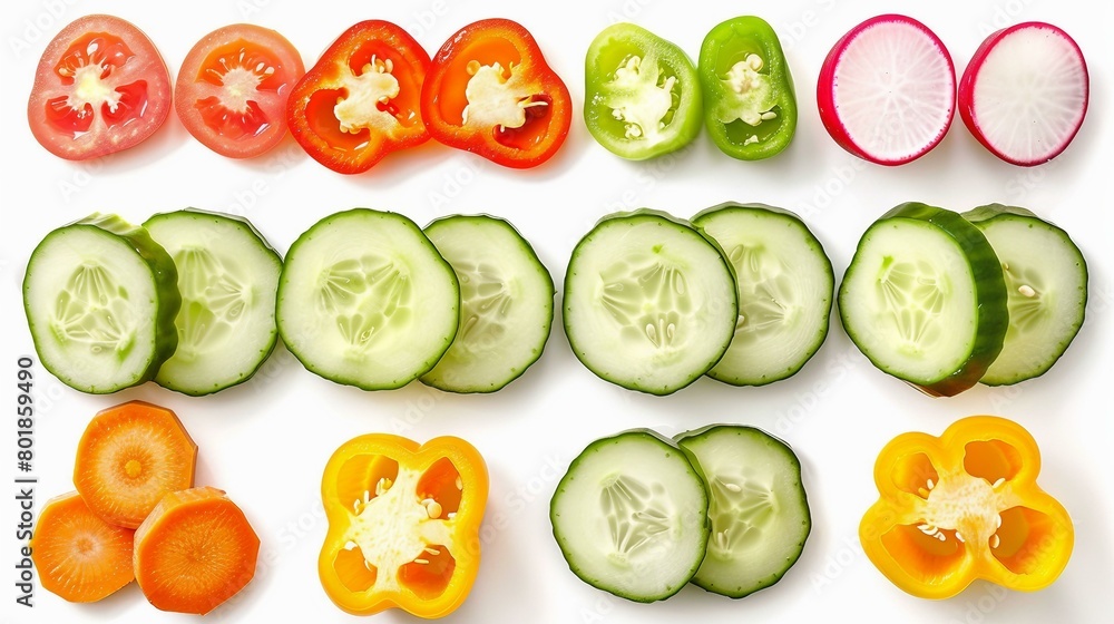 Cucumber and tomato slices Cucumber and tomato slices