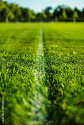 A lush green trimmed grass field © Minh Do