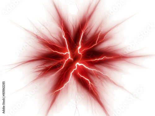 Red electricity isolated background