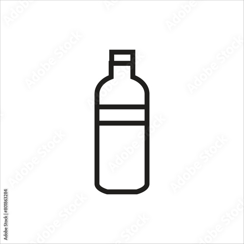 botle water vector icon line template