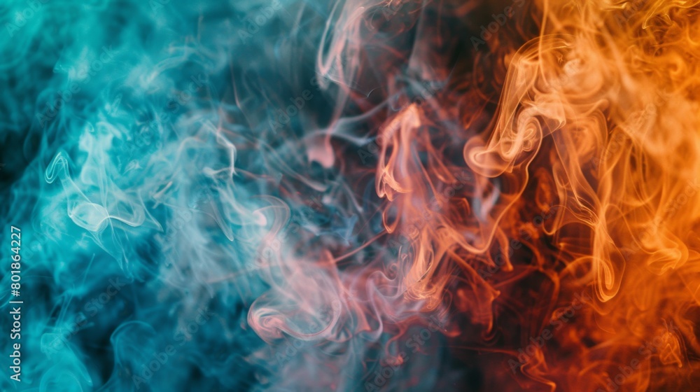 A close-up shot capturing the vivid colors and textures of cigarette smoke, highlighting its toxic and mesmerizing qualities. A close-up shot capturing the vivid colors and textures of cigarette smoke, highlighting its toxic and mesmerizing qualities.