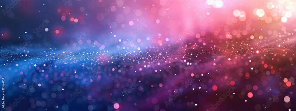 a beautiful abstract galaxy background with blue, purple and red colors, bokeh effect, stars and nebulae,