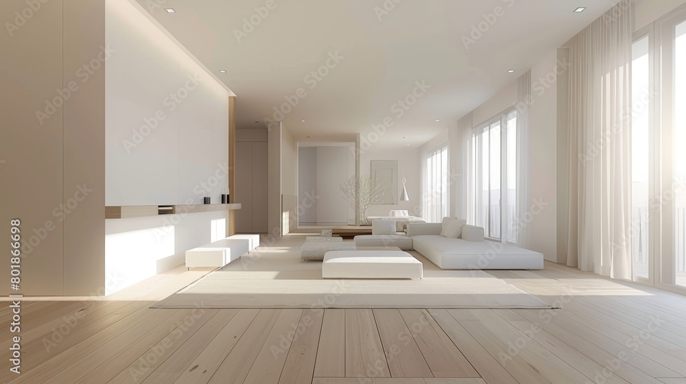 Modern minimalist room design ideal for a young person, with streamlined furniture, neutral tones, and a focus on open, clutter-free spaces Modern minimalist room design ideal for a young person, with streamlined furniture, neutral tones, and a focus on open, clutter-free spaces