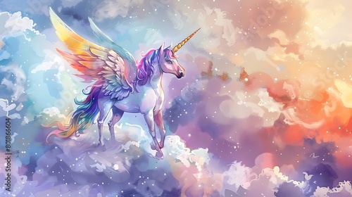 Majestic Winged Unicorn Soa...