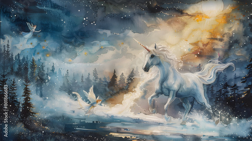 Mythical Unicorn Galloping ...