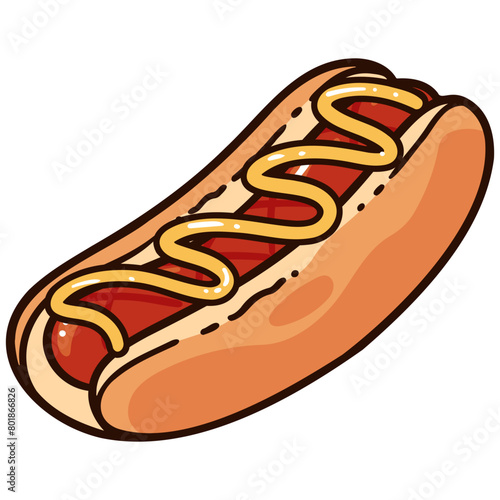 hot dog icon illustration