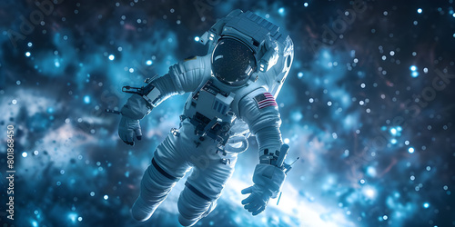 Astronaut in space background