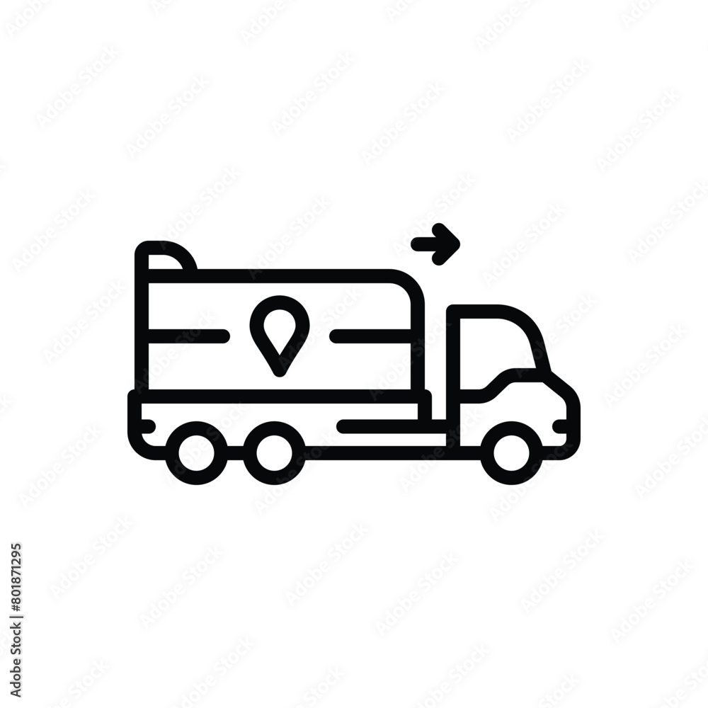 Black line icon for logistics Black line icon for logistics