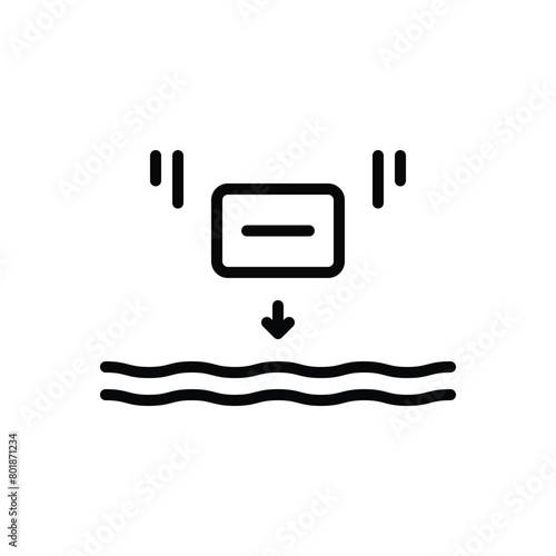 Black line icon for intense