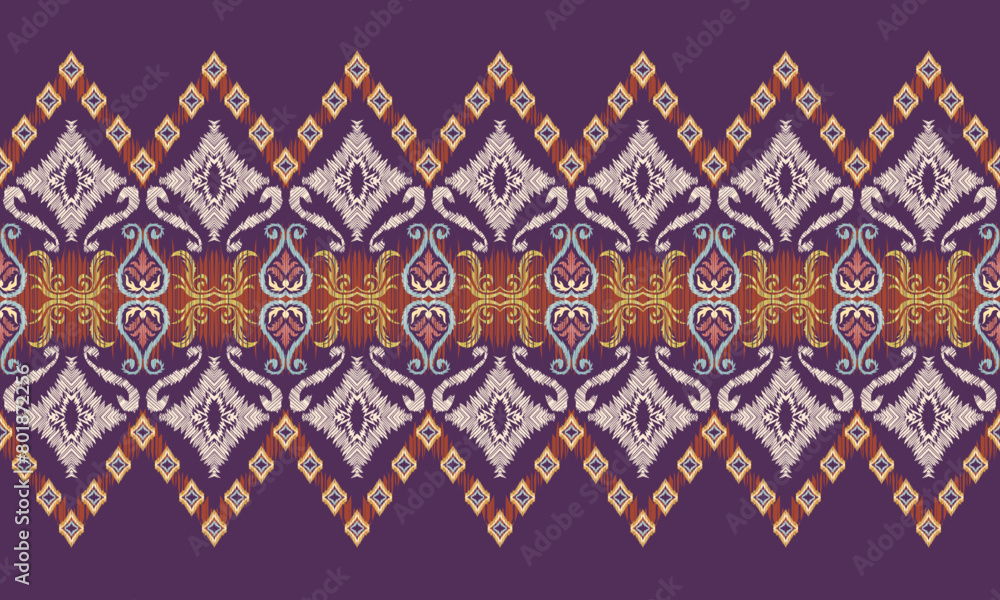 Hand draw ethnic abstract pattern art. Seamless pattern in tribal, folk embroidery, and Mexican style. Aztec geometric art ornament print.great for textiles, banners, wallpapers, wrapping vector.