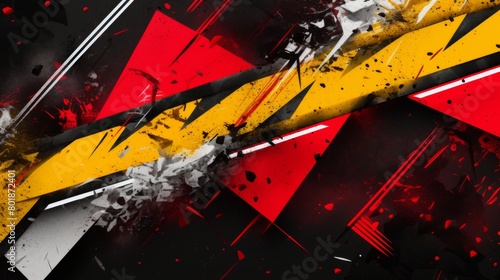 black, red and yellow abstract modern background