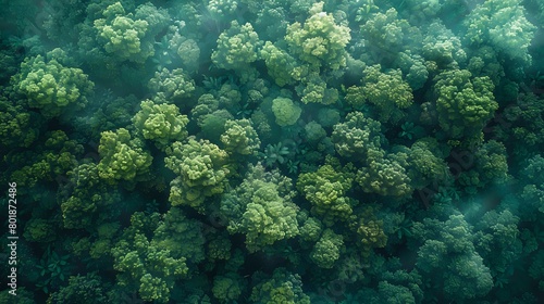 Majestic Aerial View of Untouched Forest