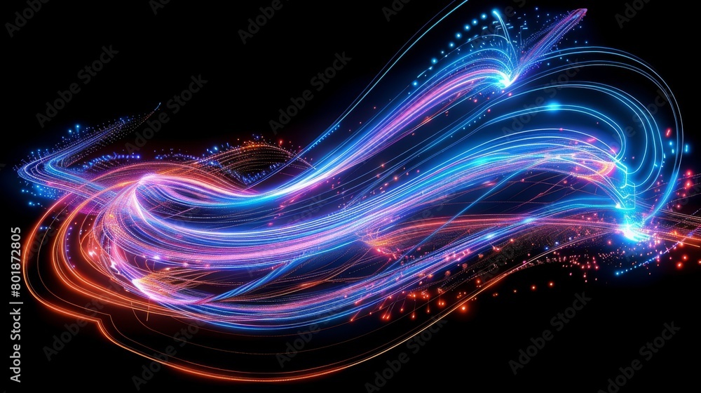 beautiful neon colored magic spark line abstract background beautiful neon colored magic spark line abstract background