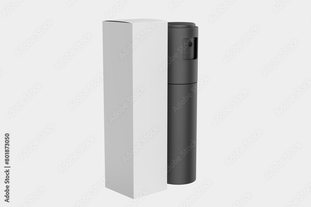 Matte Spray Bottle Mockup Isolated On White Background. 3d illustration Matte Spray Bottle Mockup Isolated On White Background. 3d illustration