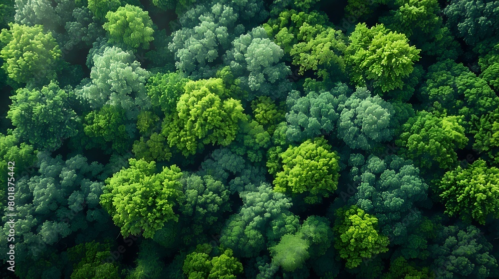 Aerial Perspective of Majestic Forest View