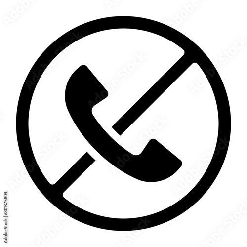 no phone glyph icon