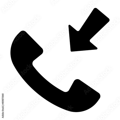 receive call glyph icon