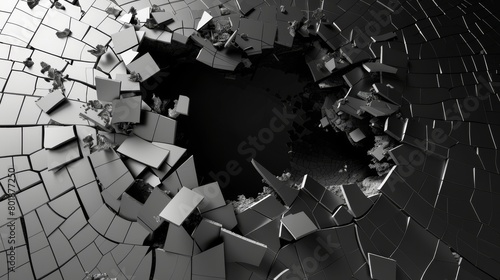 abstract black cracked surface background