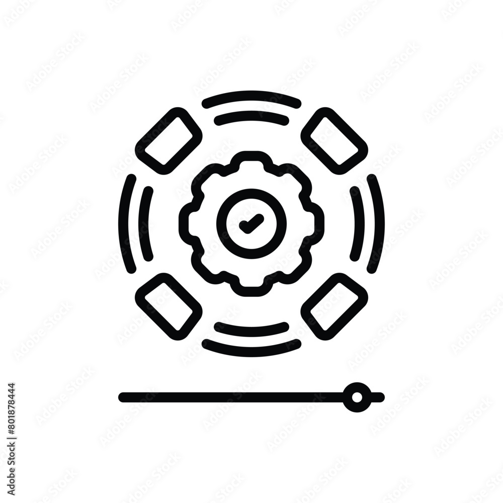 Black line icon for excellent services Black line icon for excellent services