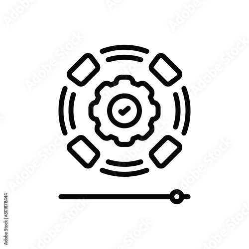 Black line icon for excellent services