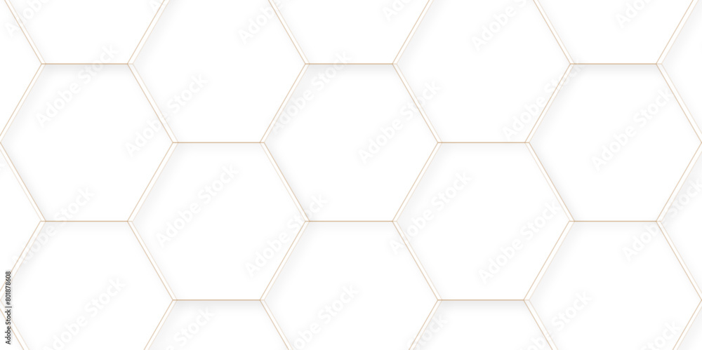 Fototapeta premium Abstract background with hexagons Abstract hexagon polygonal pattern background vector. seamless bright white abstract honeycomb background.