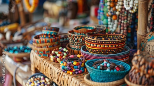 A bustling marketplace filled with handmade crafts and merchandise from local artists promoting the importance of supporting small businesses. © Justlight