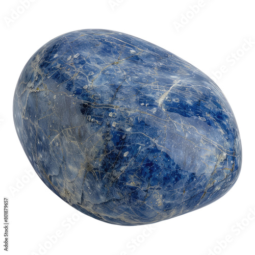 Dumortierite stone isolated on transparent background photo