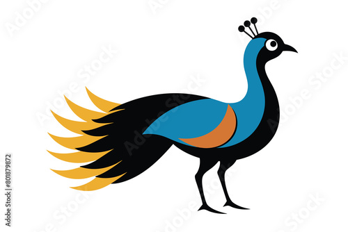 Solid color Peacock vector design