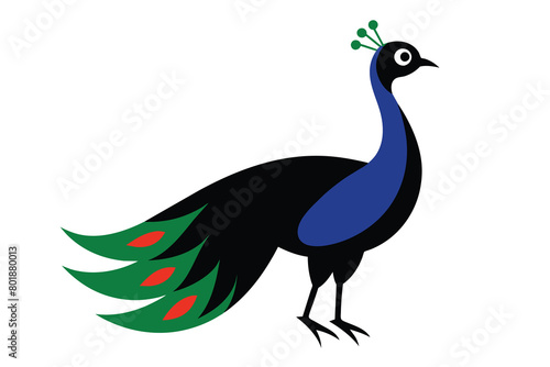 Solid color Peacock vector design © mobarok8888