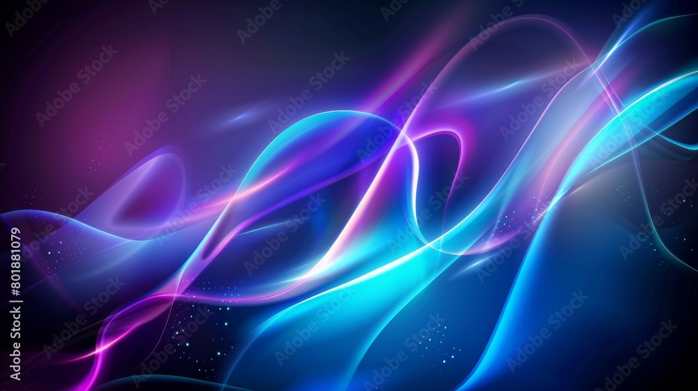magic energy neon glowing wave abstract background