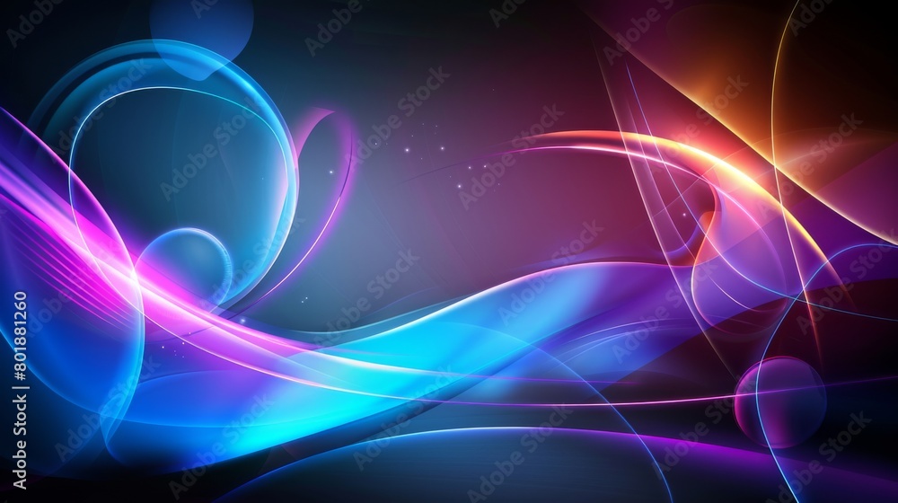 magic energy neon glowing wave abstract background magic energy neon glowing wave abstract background
