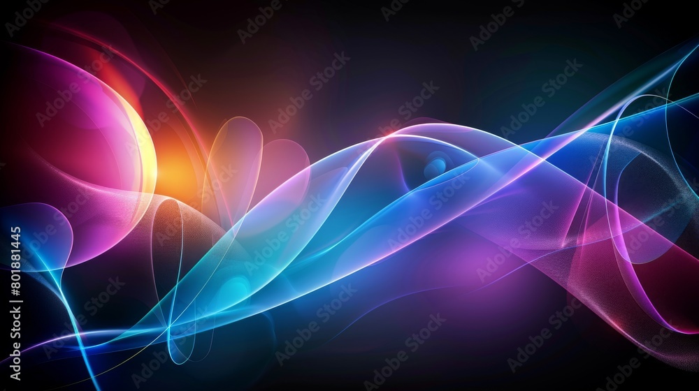 magic energy neon glowing wave abstract background magic energy neon glowing wave abstract background