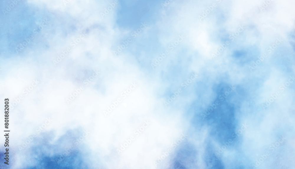 Abstract Blue Watercolor Background. Blue sky and clouds. Abstract Blue Watercolor Background. Blue sky and clouds.