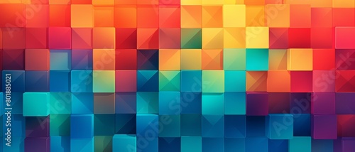 Vibrant vector background featuring modern geometric blocks in bright colors  perfect for fresh and lively projects 