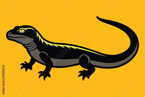 Solid color Lizard vector design © mobarok8888