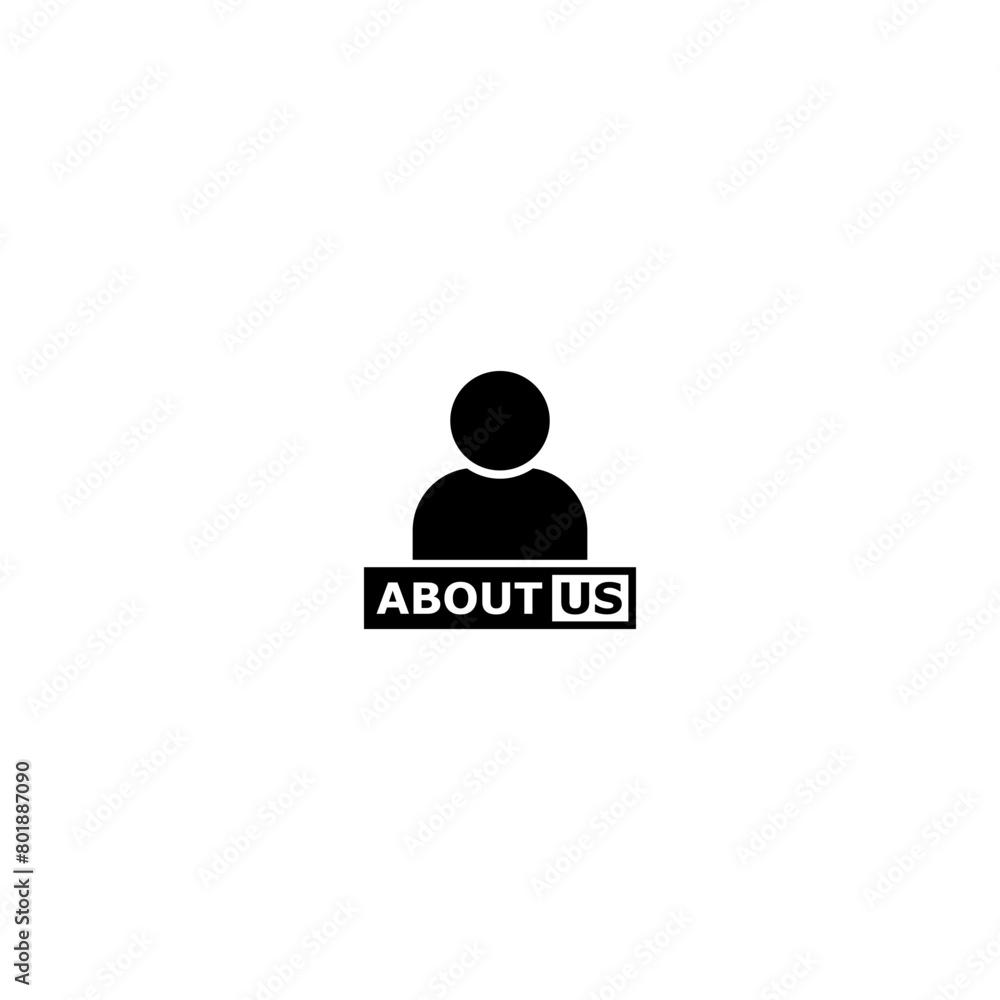 About us icon isolated on white background About us icon isolated on white background
